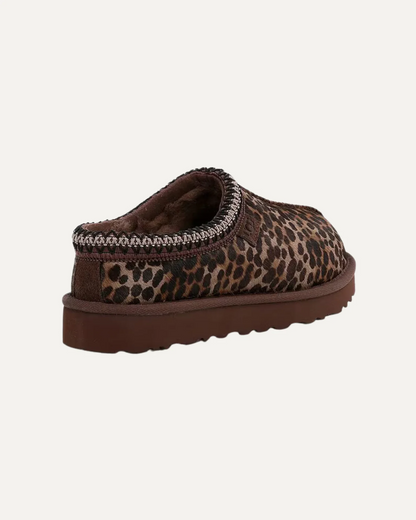 Mirellis Leopard Print and Suede Slippers